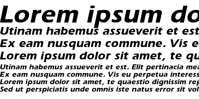 Sample of AquilineExtraBold Italic