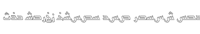 Preview of ArabicKufiOutlineSSK Italic