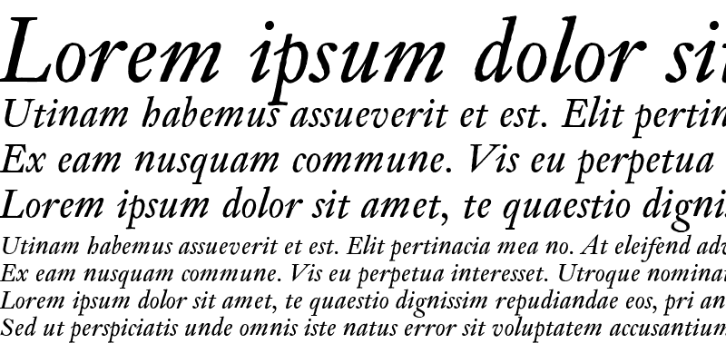 Sample of Archetype Italic