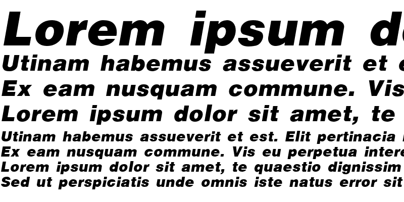 Sample of ArenaBlack Italic