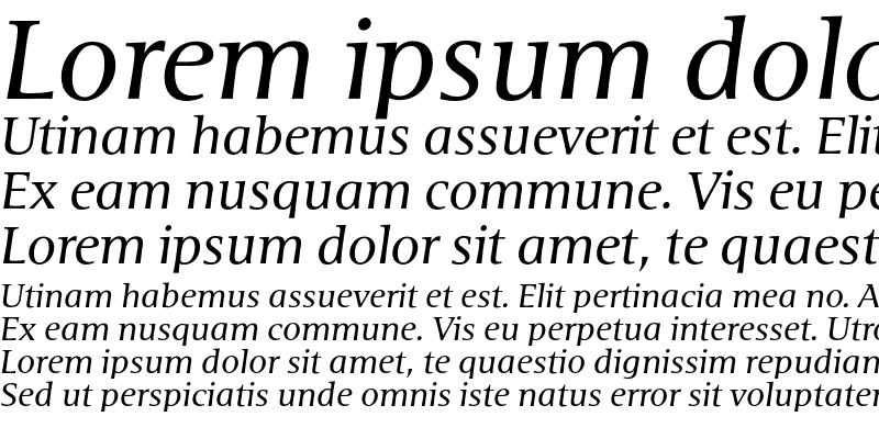 Sample of Areplos Book Pro Italic