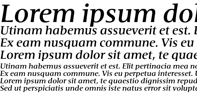 Sample of Areplos Text Pro Italic