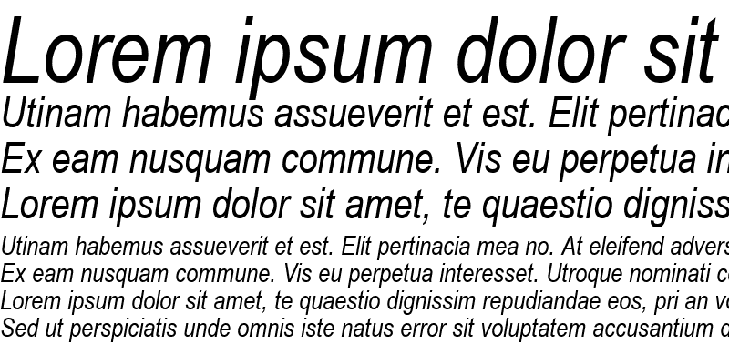 Sample of Ariac Italic