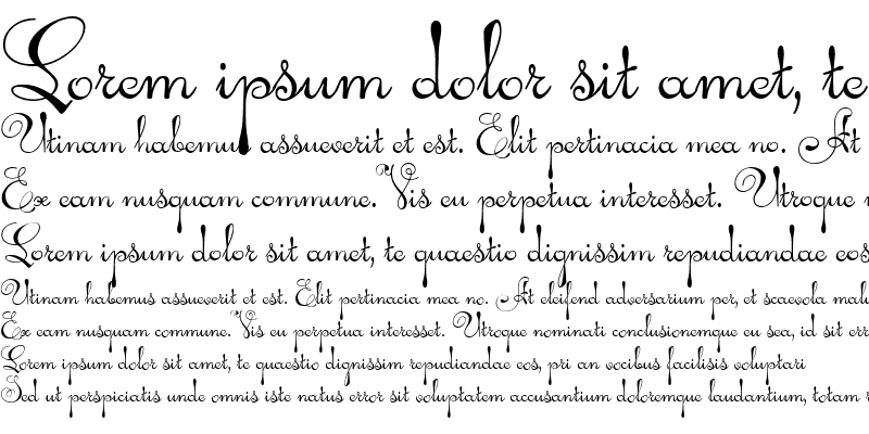 Sample of Ariadna script Regular