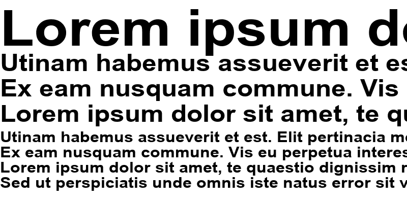 Sample of Arial 110B Bold