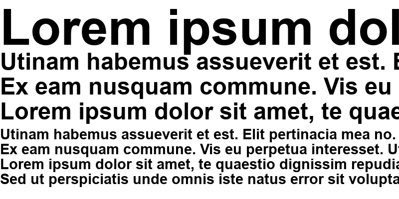 arial font example