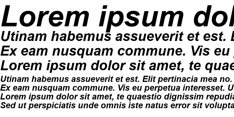Sample of Arial CE Bold Italic