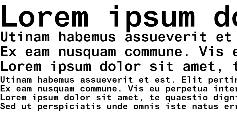 Sample of Arial Monospaced MT Bold