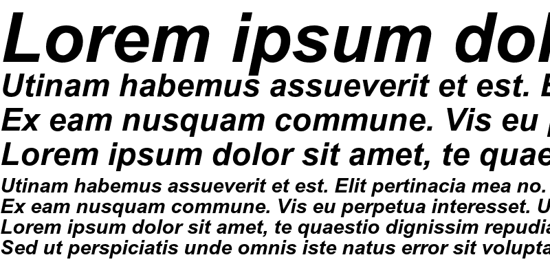 Sample of Arial MT Bold Italic