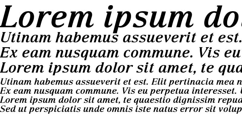 Sample of Arian AMU Serif Bold Italic