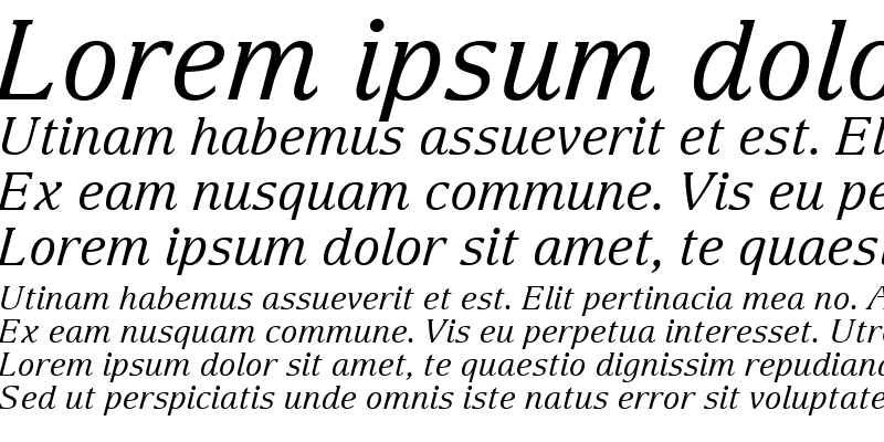 Sample of Arian AMU Serif Italic