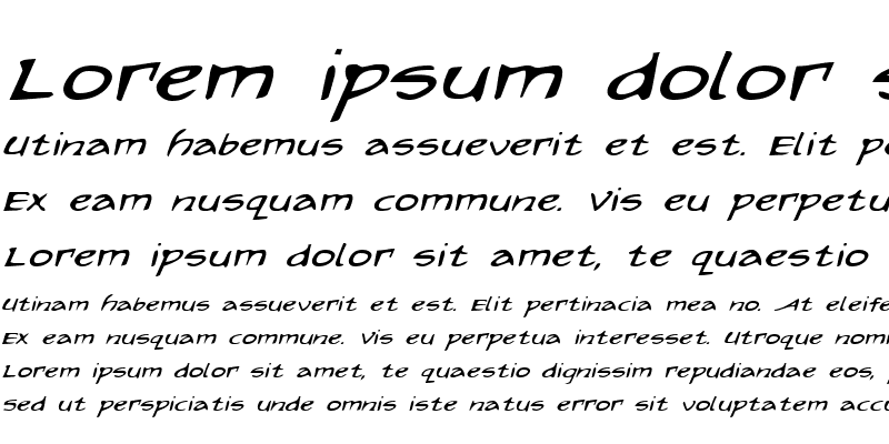 Sample of Arilon Expanded Italic