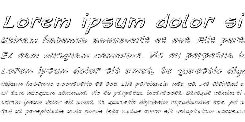 Sample of Arilon Shadow Italic Italic