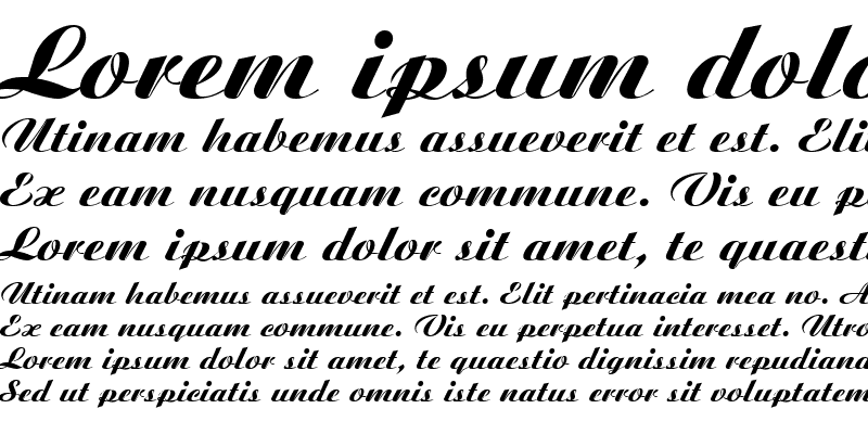 Sample of Aristocrat Italic