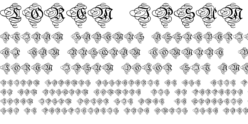 Sample of Aristokrat Zierbuchstaben Regular
