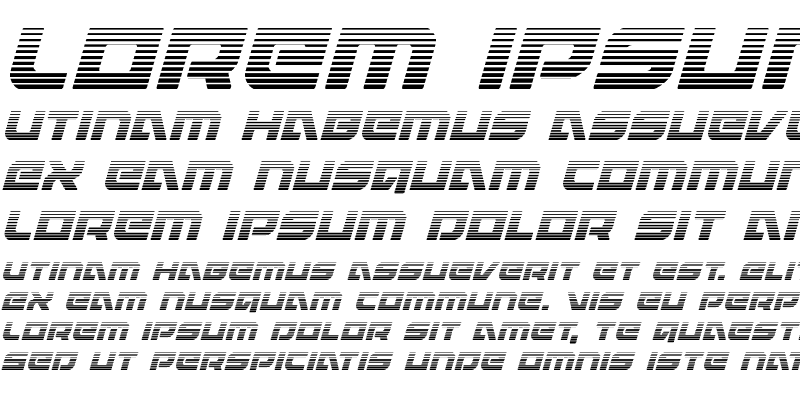 Sample of Armed Lightning Gradient Italic Italic