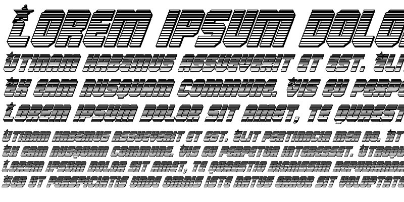 Sample of Army Rangers Chrome Italic Italic