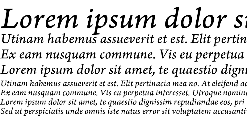 Sample of Arno Pro Italic 08pt