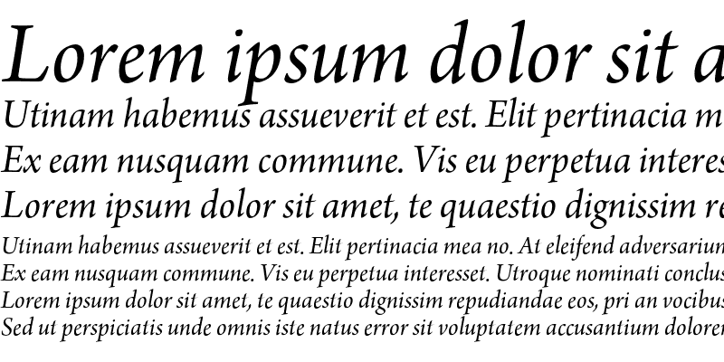 Sample of Arno Pro Italic 18pt
