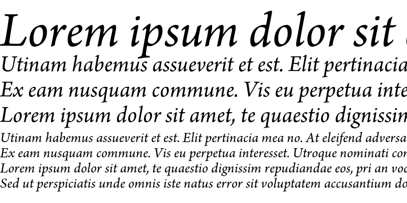 Sample of Arno Pro Italic