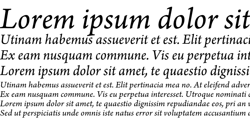 Sample of Arno Pro Italic SmText