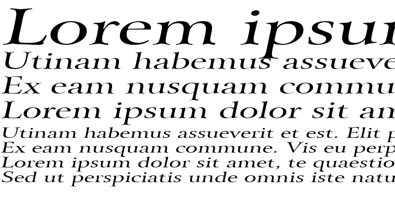 Sample of ArrayExtended Italic