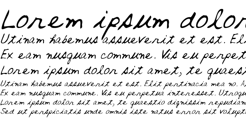 Sample of ArronsHand Italic
