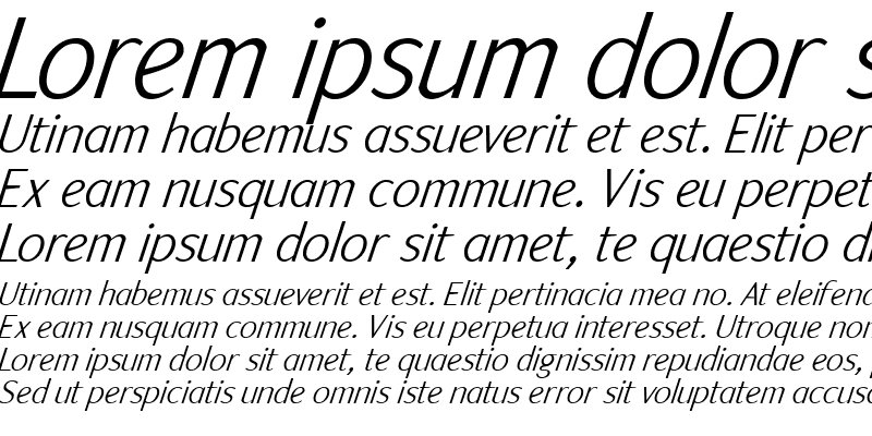 Sample of ArtemiusSans Light Italic