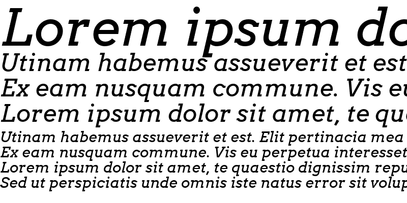 Sample of Arvo Italic