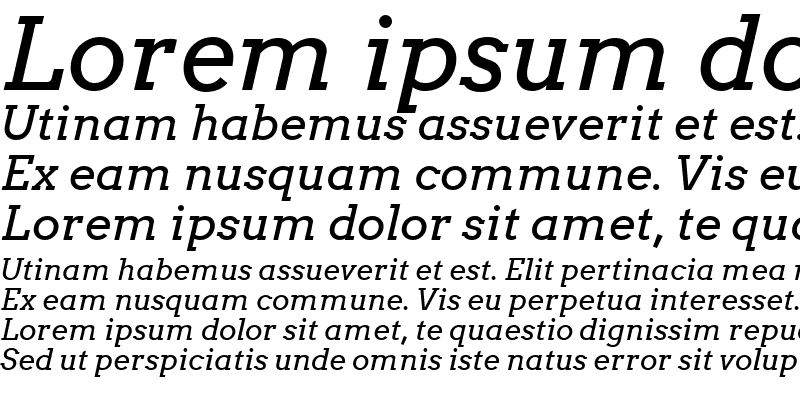 Sample of ArvoItalic Italic