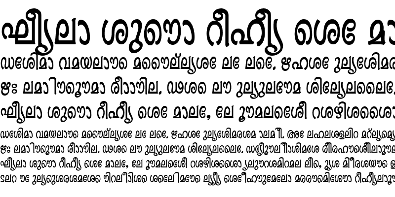 Sample of Ashique ML Minnu Bold