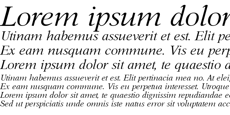 Sample of Aster Italic
