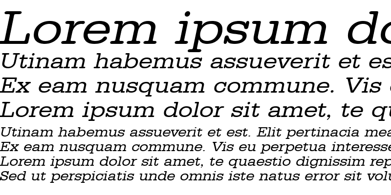 Sample of AstridBeckerExtended Italic