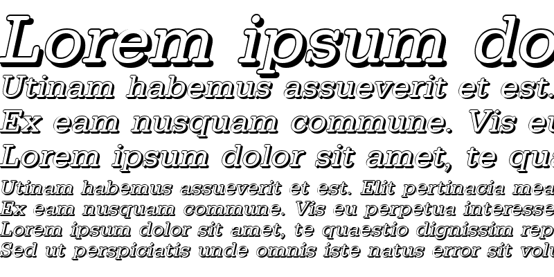 Sample of AstridBeckerShadow Italic