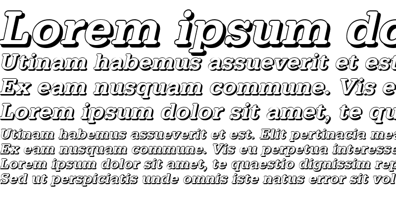 Sample of AstridBeckerShadow-Medium Italic