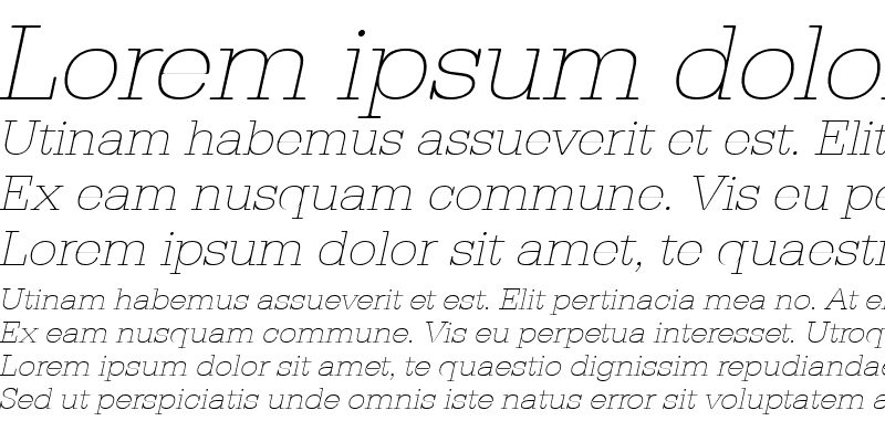 Sample of AstridBeckerWideXlight Italic
