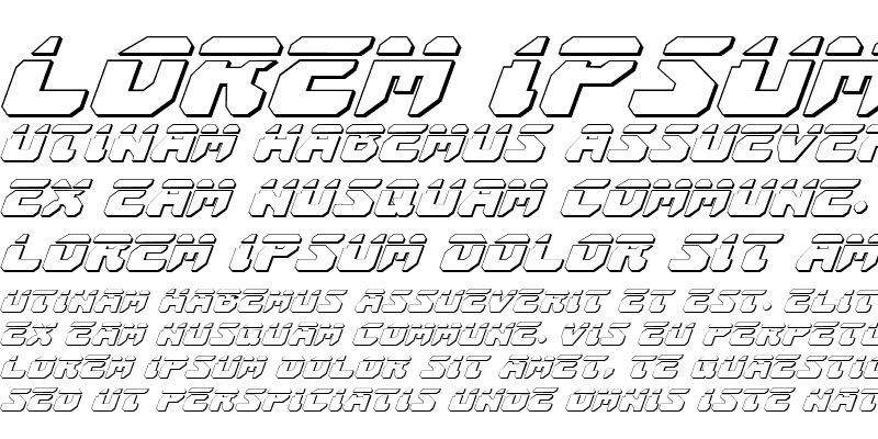 Sample of Astropolis Laser 3D Italic Italic