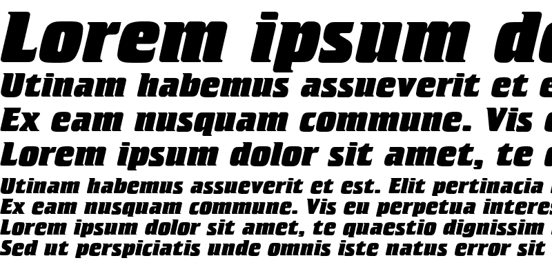Sample of ATCrillee ExtraBold Italic