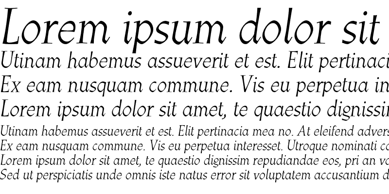 Sample of Athenaeum Std Italic