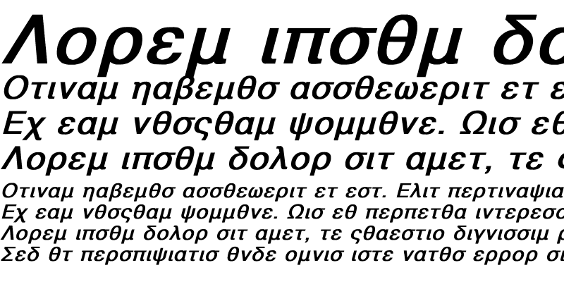 Sample of Athens Greek Bold Italic