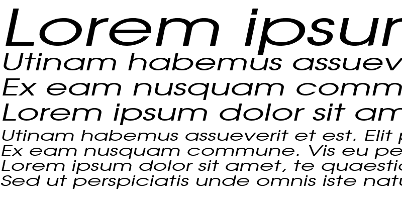 Sample of Atilla Extended Italic