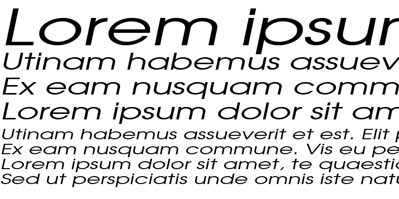 Sample of AtillaExtended Italic