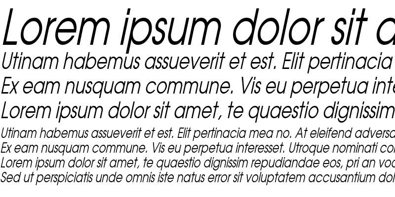 Sample of AtillaThin Italic