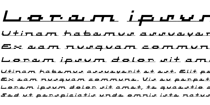Sample of Atomic Italic