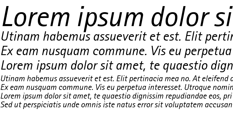 Sample of ATRotisSansSerif-Italic