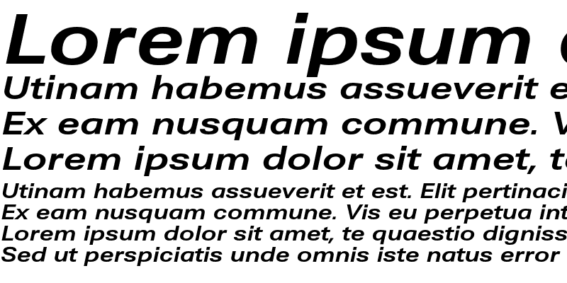 Sample of AudiSansExt Bold Italic
