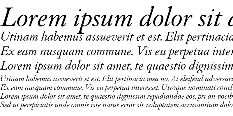 Sample of Augereau Italic