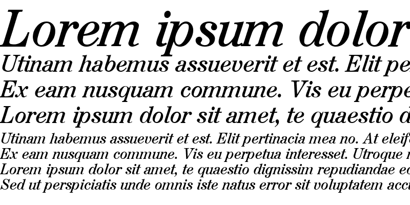 Sample of AugustDB Italic