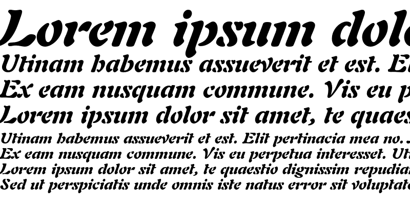 Sample of Auriol Black Italic