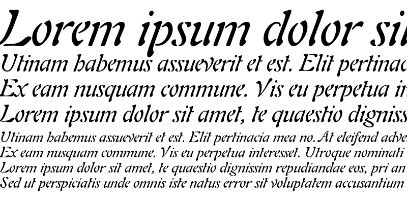 Sample of Auriol Italic